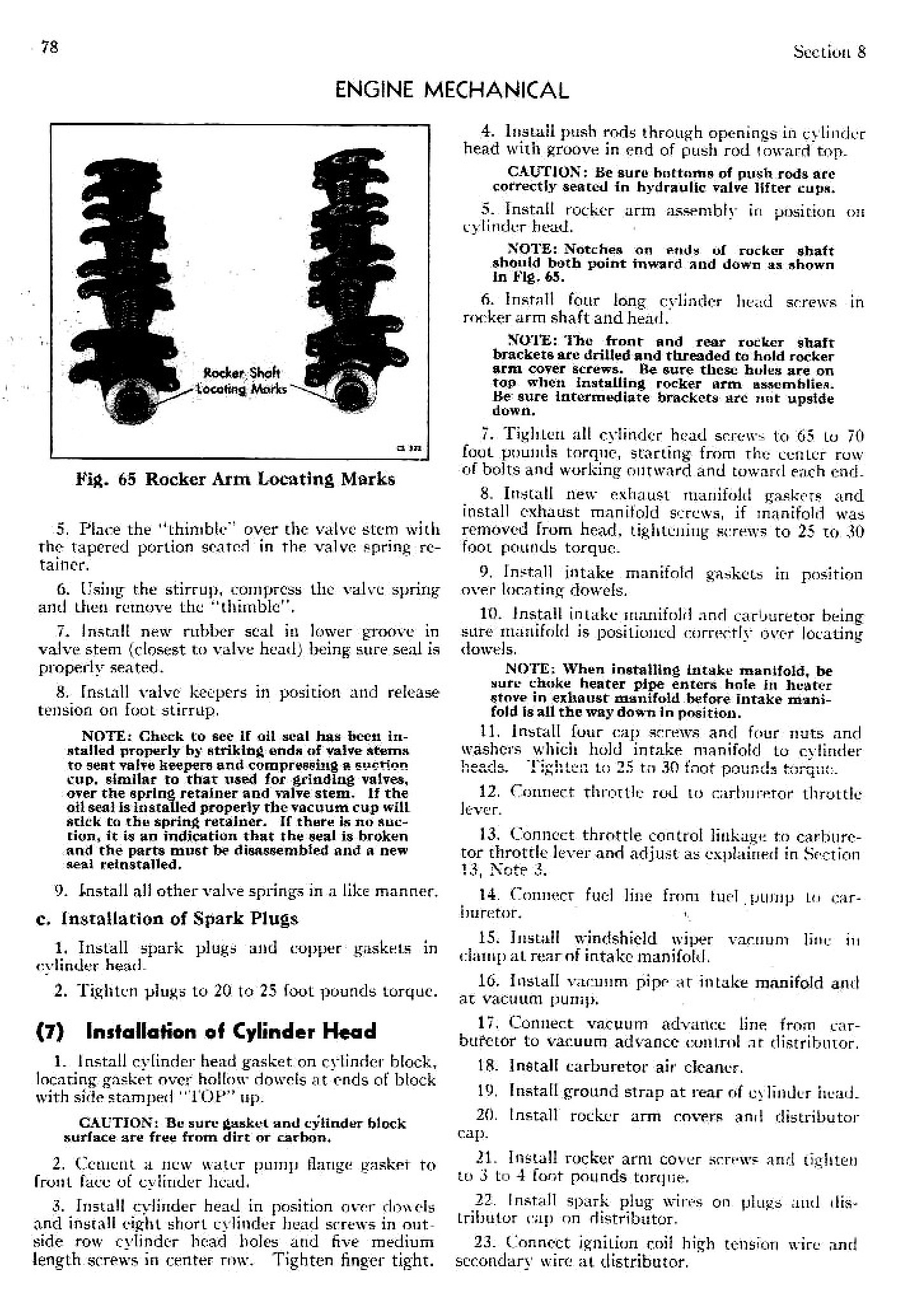 1949 Cadillac Shop Manual- Engine Mechanical Page 9 Of 26